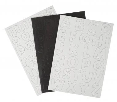 Blanko Magnete-Buchstaben, 100er-Set Weiß – Bild 3