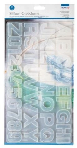 Silikonform Buchstaben + Zahlen