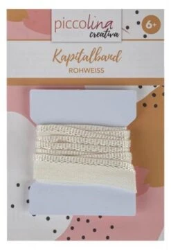 Kapitalband, 1 M Rohweiß (11 Mm)