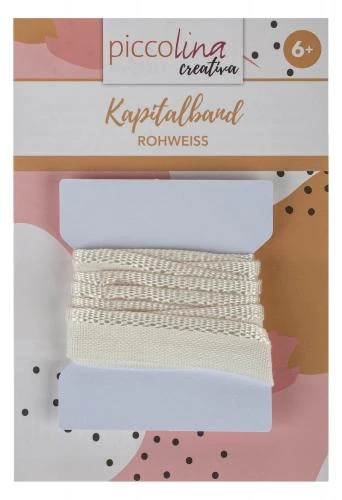 Kapitalband, 1 M Rohweiß (11 Mm)