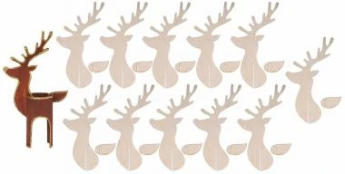 Bastelset Rentiere Für Papprollen, 12er-Set