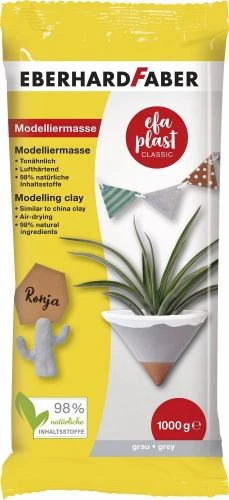 Modelliermasse Efaplast, 1000 G Grau