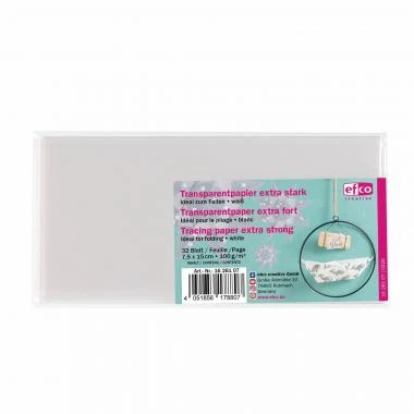 Faltblätter Transparentpapier,32 Blatt (7,5x15 Cm)