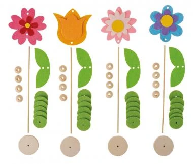 Bastelset Filzblumen, 4er-Set – Bild 2