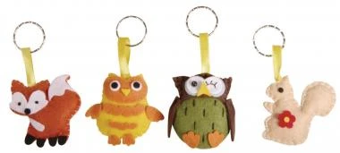 Bastelset, 4er Set Schlüsselanhänger Waldgeflüster – Bild 3