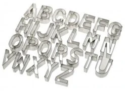 Ausstechformen Metall, 26 Buchstaben A-Z (6 Cm)