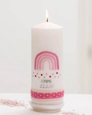Wachsmotiv Regenbogen, Pastellrosa (7 X 5 Cm) – Bild 3