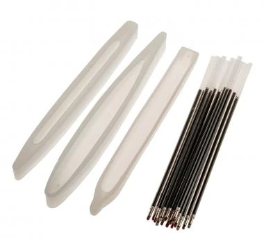 Silikonform Kugelschreiber, 3er-Set + 15 Minen