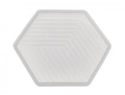 Silikonform Untersetzer Sechseck, Streifen Halb